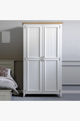 Drevená provence šatníková skriňa, Lille typ 101